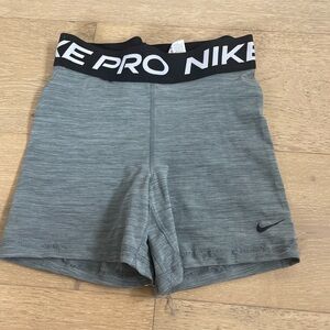 Gray nike pro shorts